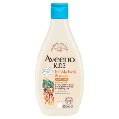 AVEENO KIDS 250ML BUBBLE BATH & WASH