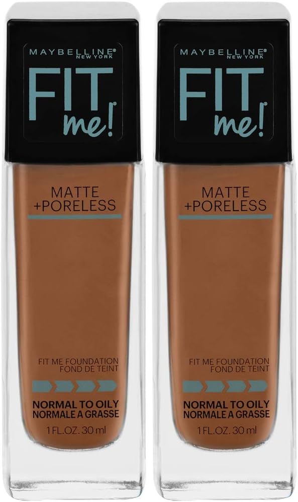 Maybelline Fit Me Matte + Poreless Liquid Oil-Free Foundation Makeup, Soft Tan, 1 Count (Packaging May Vary)