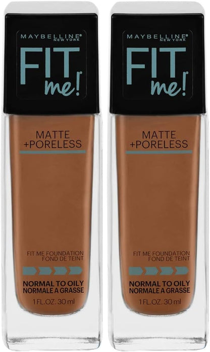 Maybelline Fit Me Matte + Poreless Liquid Oil-Free Foundation Makeup, Soft Tan, 1 Count (Packaging May Vary)