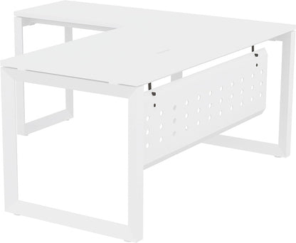 Mahmayi Vorm 136-18 White Modern Workstation Material-Melamine on MDF