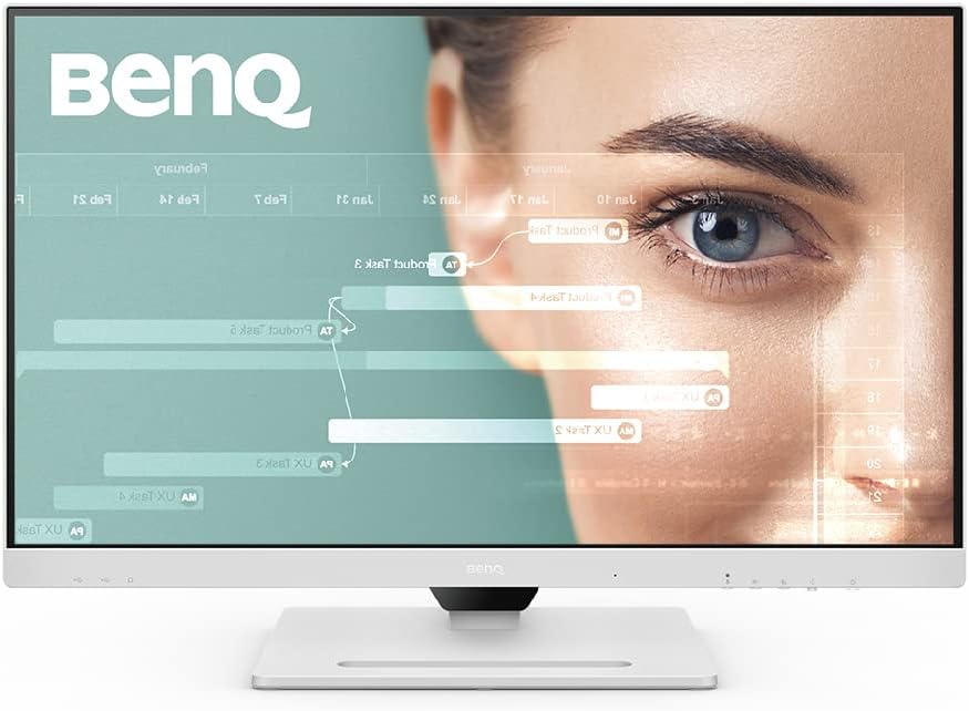 BenQ GW2790QT Productivity Monitor 27" 1440p | IPS| Eye-Care Tech | 99% sRGB | Brightness Intelligence Gen2 | Noise-Cancelling Mic & Speakers | Ergonomic | USB-C (65W) | USB Hub | DaisyChain | White - CaveHubs