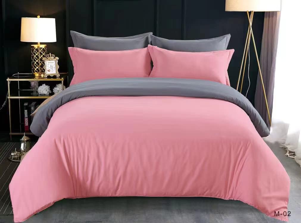 MMM King Size Bedsheet 6pcs One Set, High Cotton Quality Bedding Set Duvet Cover (Multicolor 58)