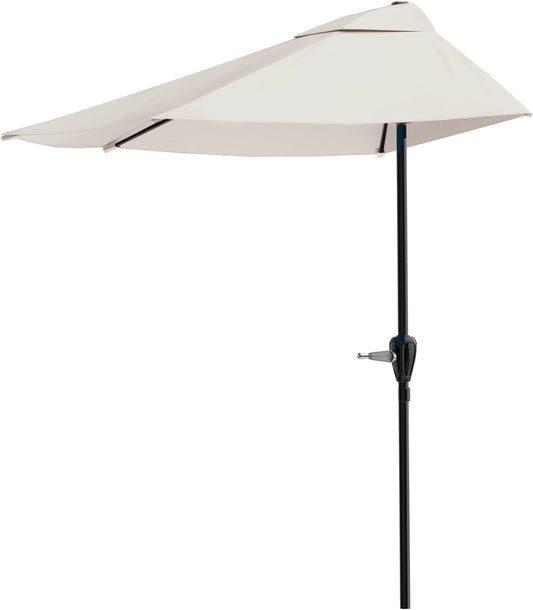 Pure Garden 9' Half Round Patio Umbrella