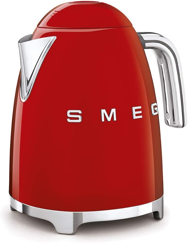 Smeg Klf03RgUK, 50'S Retro Style Kettle, 1.7 L Capacity With Water Level Indicator, 360 Swivel Base, Anti-Slip Feet, Soft Opening Lid, Stainless Steel, Rose Gold,1 Year Warranty