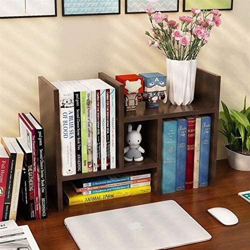 TEEMEI Multi-Tier Small Wood Book Shelf Organizer Bedroom Home Children's Bookcase Storage Rack Simple Furniture Desk Bookshelf for Student Dormitory and Office (tree shape)