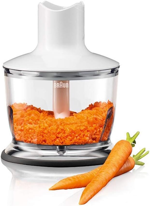 Braun Hand Blender MultiQuick 5 Vario, 1000 Watts, 1.5L Food Processor, 350 ml Chopper, Whisk, Beaker, Splash Control, PowerBell Plus technology, 21 speed wheel - MQ 5285