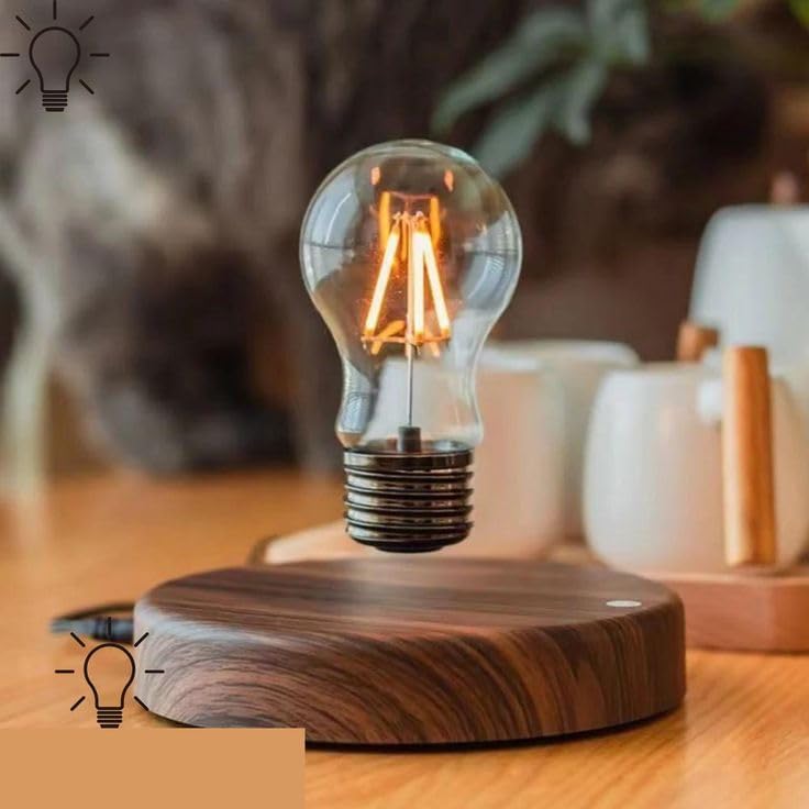 Floating Magnetic Levitating LIGHT BULB,Rotate in air,for Birthday, Anniversary, Office, Home Decor.Gift for your love one.