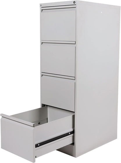 RIGID Steel Vertical Filing Cabinet Large Storage steel Cabinet, Metal Portable Cabinet with 4 Drawers for Legal Size (Grey)