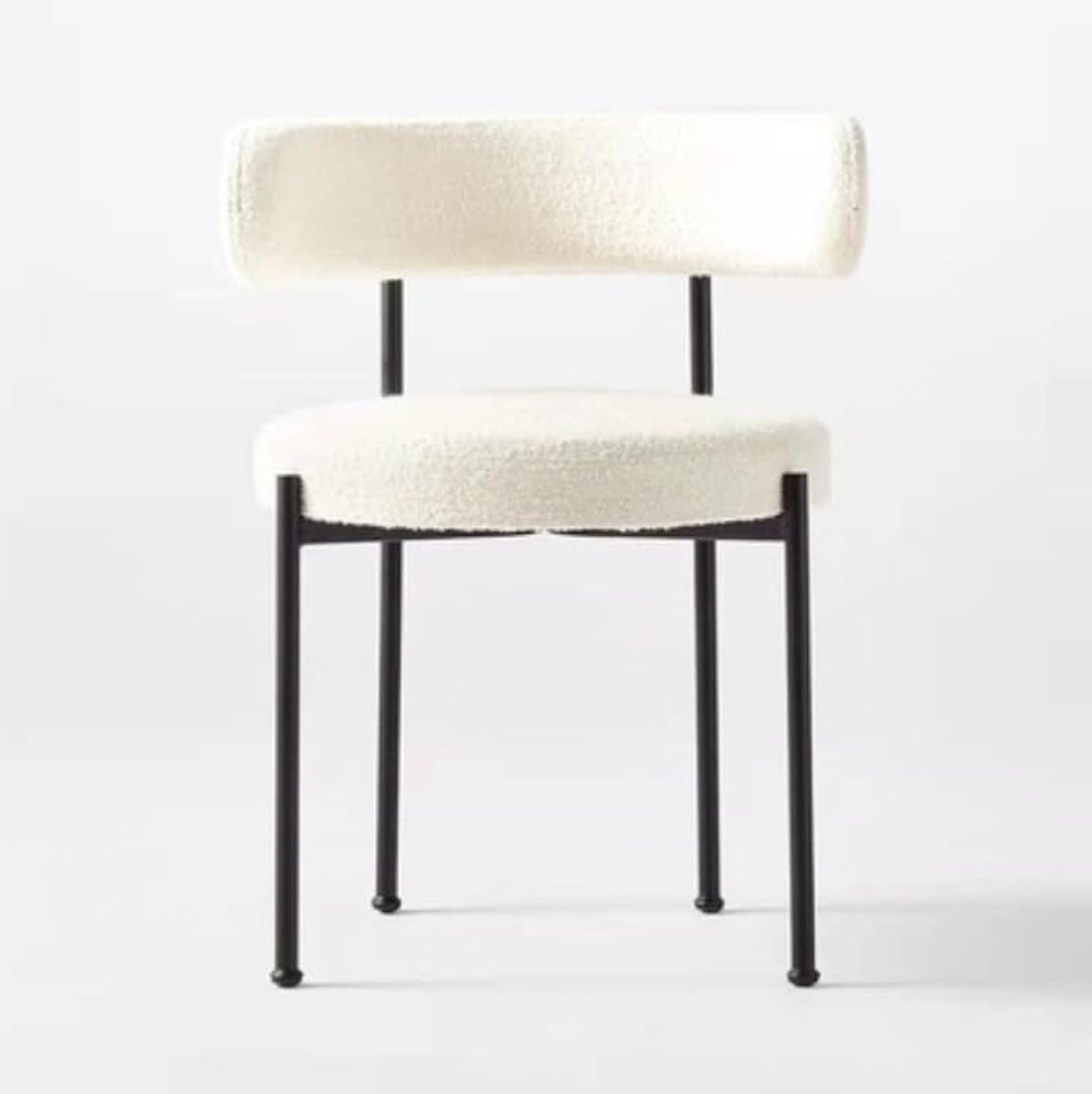 LANNY Dining Room/Restaurant Chair/Hotel chair/Office Visitor Chair/Modern Medium Back Luxury Lamb Wool Chair SZ813 (off white)