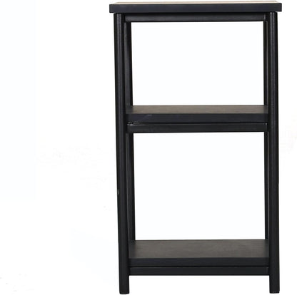 RIGID Metal Bedside Table | Cabinet Nightstand with Storage Shelf for Living Room Bedroom