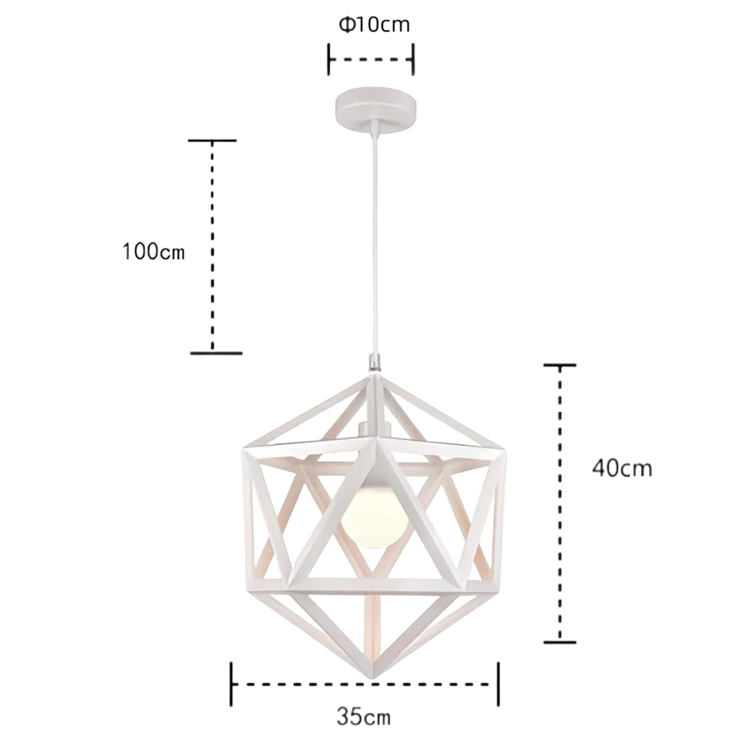 HUA QIANG WANG Industrial Pendant Light Diamond Shape 1-Light Adjustable Height Black Metal Hanging Lamp Vintage Farmhouse Ceiling Light Fixture for Kitchen Island Dining Room Living Room Bedroom