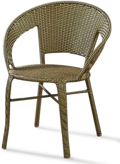 Yulan Rattan Chair&Table Set, 2pcs Wicker Armchair with 1pcs Coffee Table, Indoor Outdoor Home Coffee Shop Garden Backyard Balcony Patio Furniture (Gold Green) 580