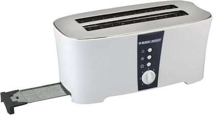 Black & Decker 1350W 4 Slice cool touch Toaster with Electronic Browning Control White ET124-B5 2 Years Warranty