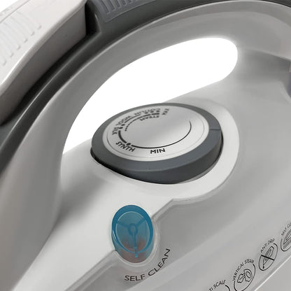 evvoli Steam Iron 2400W With Ceramic Soleplate Auto Shut-Off With Anti-Drip,White EVIR-H2400W 2 Years Warranty