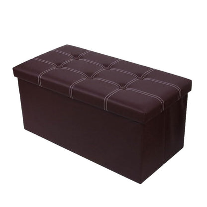 Packingoutlet Thickened Linen Storage Ottoman Bench, 76x38x38cm