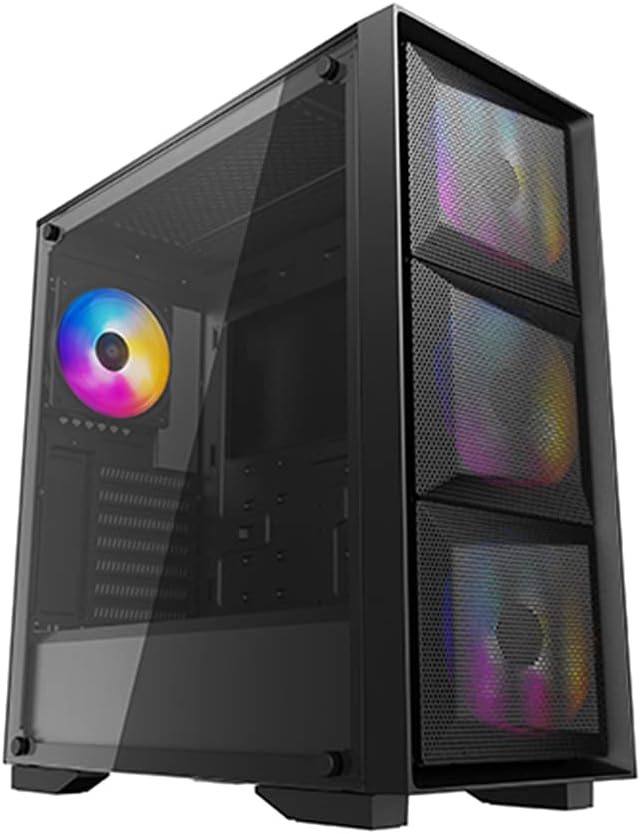 Deepcool MID TOWER CASE CG560 Side window Black MidTower Power supply included No