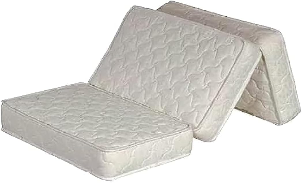 Comfy Folding Semi Medicated Portable White Singal Thick light Weight Mattress.