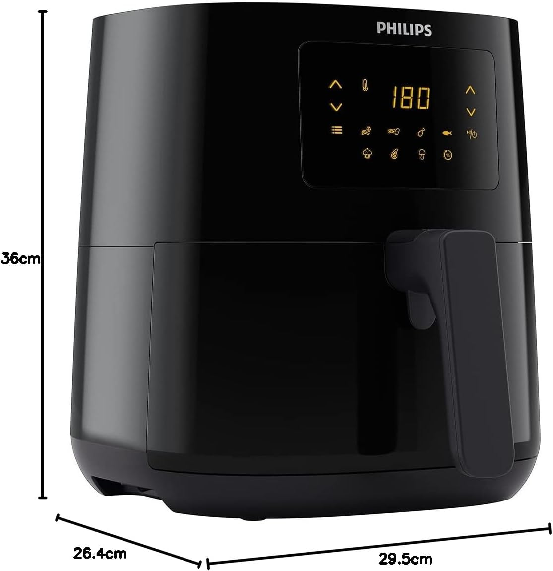 Philips Essential Airfryer XL - 2000W, 6.2L, Digital, Rapid Air Technology, Touch screen - HD9270/91