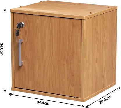 WT-EASY CARE Locker Office Storage | Home and School Storage Organizer | Storage Cabinet for Kids | Wood Cabinet with Key | Mahogany Wood Furniture