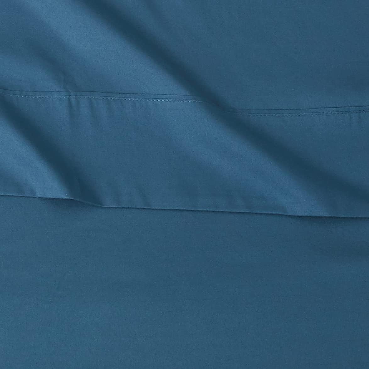 Amazon Basics Lightweight Super Soft Easy Care Microfiber Bed Sheet Set With 14” Deep Pockets - Queen, Blue Damask