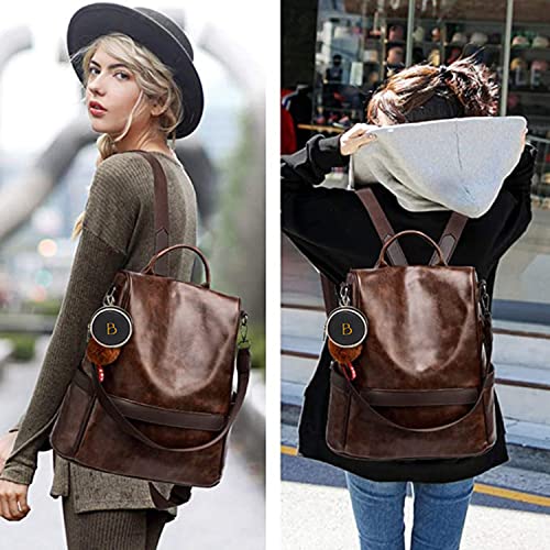 Brandsho - PU Leather Women Multipurpose Carry Tote Crossbody Satchel Purse Clutch Handbag Set of 4 for Travel Shopping And Carry