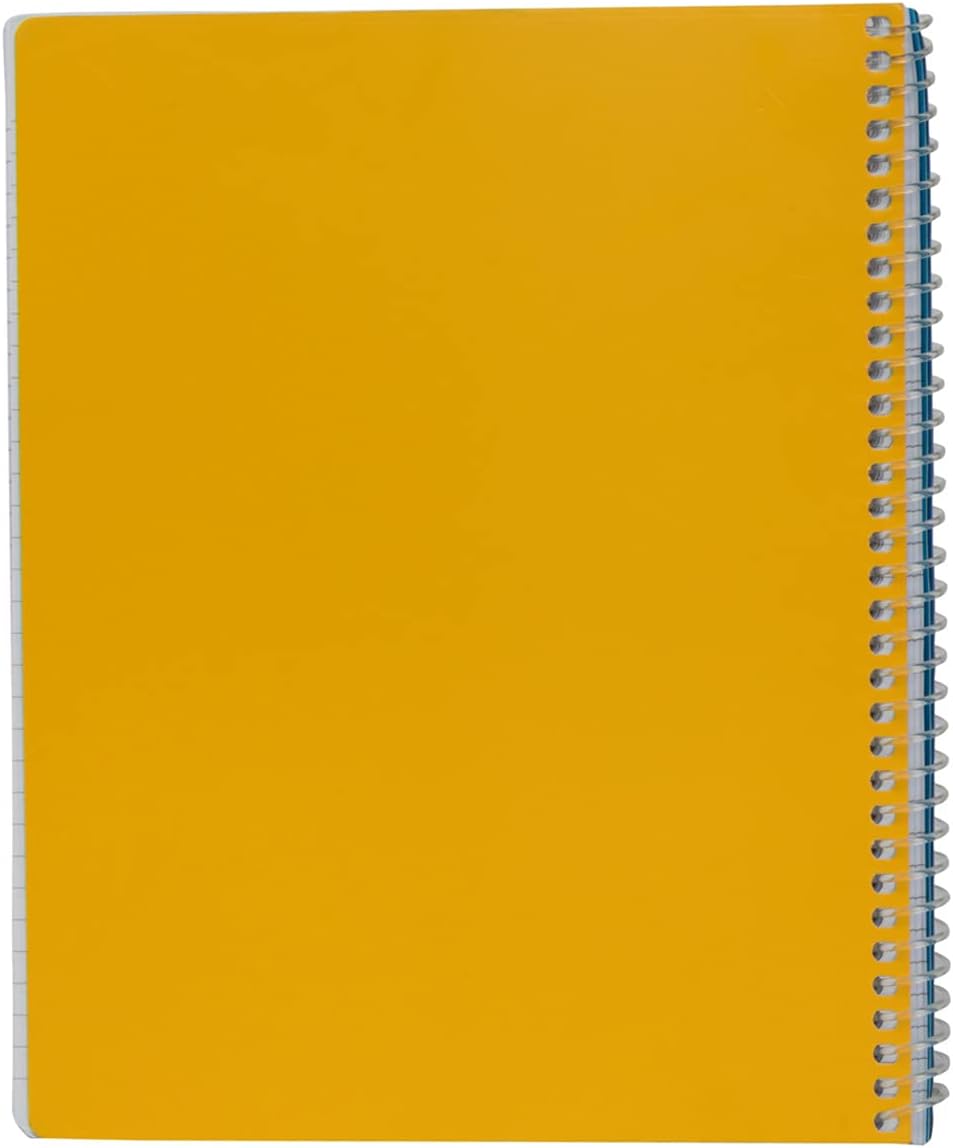 Maxi Spiral Polypropylene 5 Subject Notebook 12.5 cm X 21.6 cm 200 Sheets, Assorted, Ppsub5