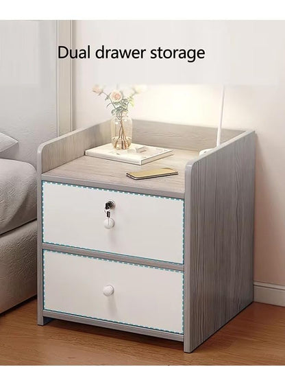 NKX Home Bedside Storage Cabinet With Drawer And Shelf