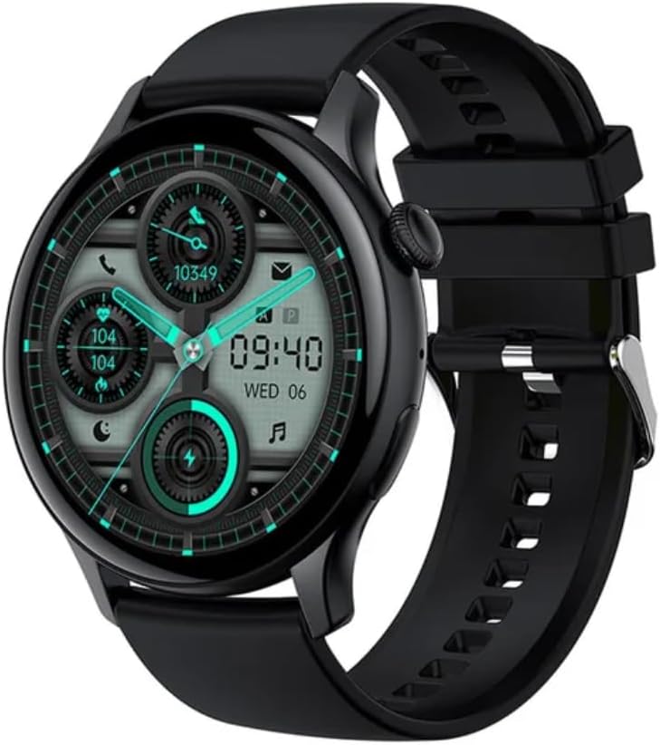 New HK85 Smart Watch NFC Bluetooth Call Smartwatch AMOLED Full Touch Fitness IP68 Waterproof Sport Smart Watches for Men (Black)