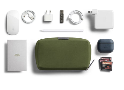 Bellroy Tech Kit, tech accessories zip pouch (power bank, phone charger, cables, earbuds) - RangerGreen