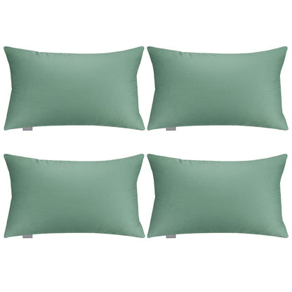 4-Pack 100% Cotton Comfortable Solid Decorative Throw Pillow Case Square Cushion Cover Pillowcase Sublimation Blank Pillow Covers(Cover Only,No Insert)(20x20inch/50x50cm, Christmas Green)