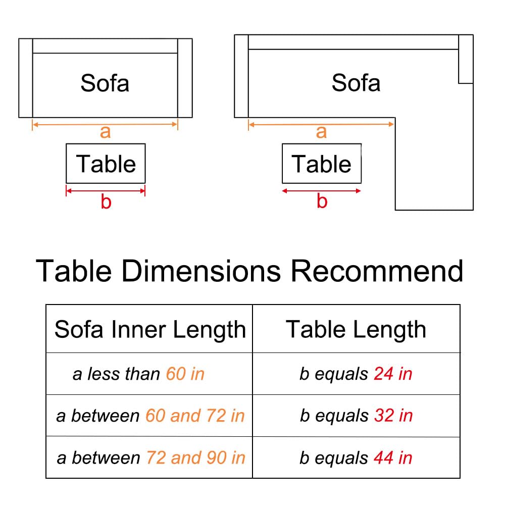 MESAILUP Acrylic Coffee Table, 32" L x 16" W x16'' H x3/4'' Thick Modern Waterfall Coffee Table for Living Room, Clear Rectangle Tea Table with Round Edges