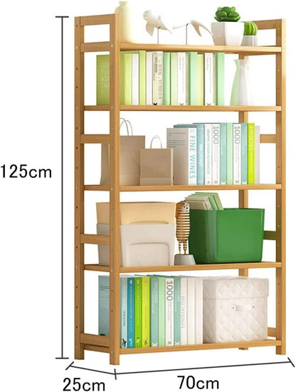 Solerconm Standing Shelf Units,5-Tier Bookcase, Free Standing Utility Organizer Shelf Unit for Open Storage,Display and Book Organization in Living Room (5-Tier)