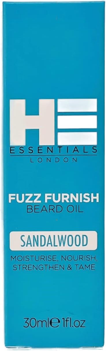 HE Essentials Fuzz Furnish Sandalwood Beard Oil | Perfect Solution for a Well-Groomed, Tamed Beard | Experience Relaxation, Rejuvenation, 30 ML (Sandalwood)