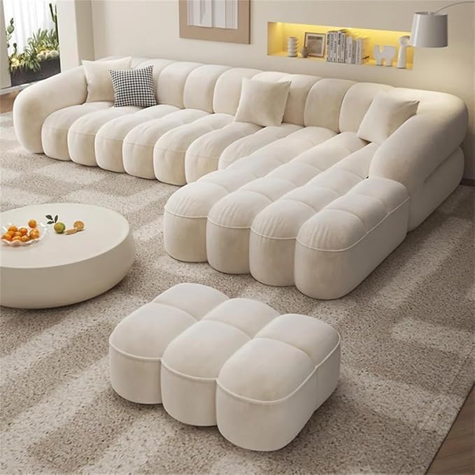 Poppins HOME Fabric Overstuffed Multifunctional Sofa Set – Multiple Options Available (Lefft, L Shape with Chair)