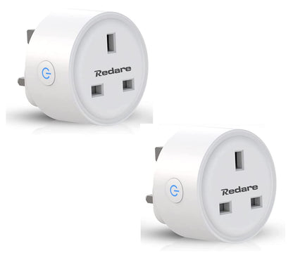 Redare Smart Plug,WiFi Plugs Alexa,16A Mini Outlet Compatible with Alexa and Google Home, Mini Socket with Remote & Voice Control with Electricity Statistics Timer Function, No Hub Required(4 pack)