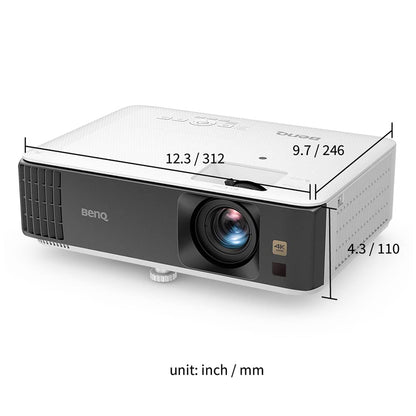 BenQ TK700 UHD HDR 4K Projector, 3200 Lumens Console Gaming Projector, 5W Speakers Home Theatre, 60Hz/16.7 ms @ 4K & 240Hz/4ms @ Full HD Input Lag for Games, Home Cinema & Sports, Projector 4K