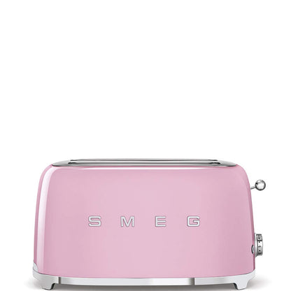 Smeg TSF02CRUK, 50's Retro Style 4 Slice Toaster,6 Browning Levels,2 Extra Wide Bread Slots, Defrost and Reheat Functions, Removable Crumb Tray, Cream, 1 Year Warranty