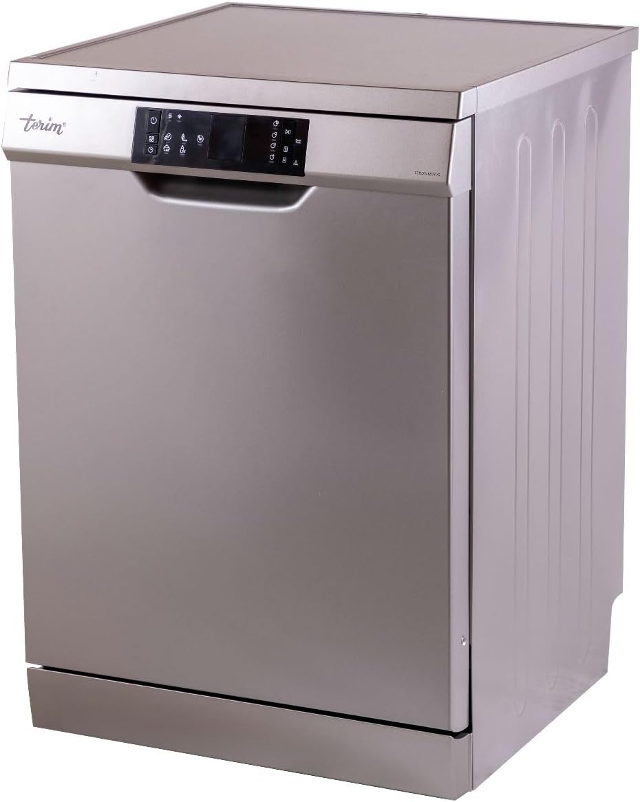 Terim 60 Cm Freestanding Dishwasher With 12 Place Settings, Quick Clean & Active Drying Function, Delay Timer & Half Load Option, Silver, Terdw1205Vs, 1 Year Warranty