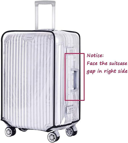 Homarket 1PCS Clear PVC Suitcase Cover Protectors, Travel Luggage Trolley Case Cover for 18"20"24"26"28" 30"32", Transparent Travel Luggage Cover Waterproof Dust-Proof Scratchproof