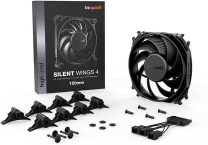 Be Quiet! BL097 Silent Wings 4 140mm PWM high-Speed, 1900 RPM, Premium Cooling Fan, 4-Pin - Black