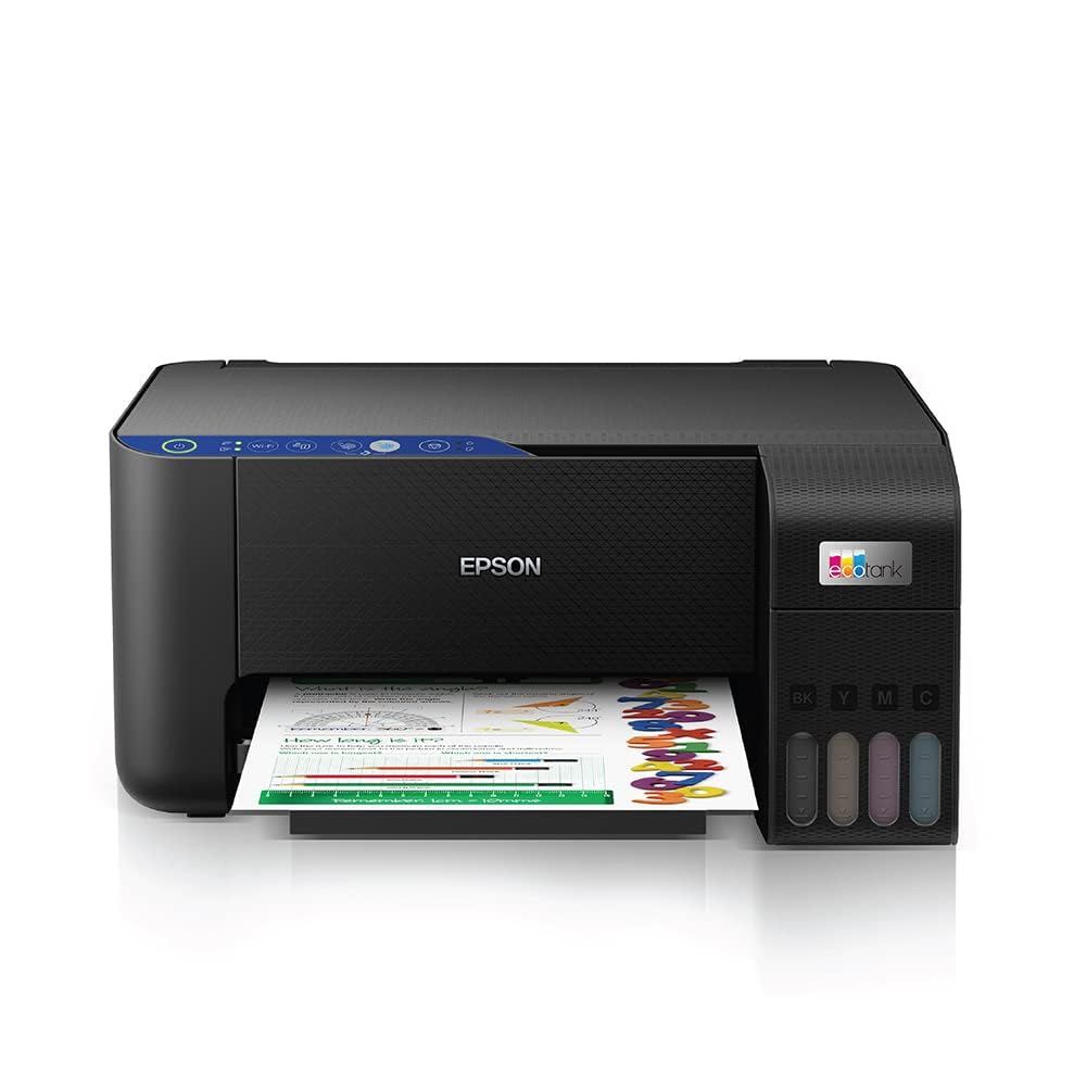 Epson Ecotank L3251 Home Ink Tank Printer A4, Colour, 3-In-1 With Wifi And Smartpanel App Connectivity, Black, Compact - CaveHubs