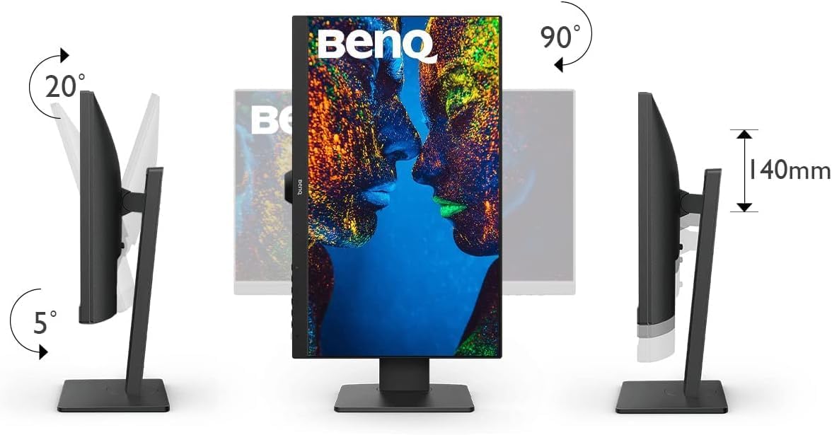 BenQ GW2785TC 27 inch IPS 1920x1080 Full HD 75Hz Ultra-Slim Bezel Monitor, Height Adjust, Eye Care, Brightness Intelligence, Speakers, Mic, USB-C (PD 60W), HDMI, DP, Coding Mode, Daisy Chain (Black)