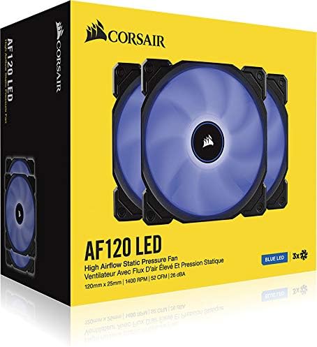 CORSAIR AF140 LED Low Noise Cooling Fan, Dual Pack - White, 140 mm