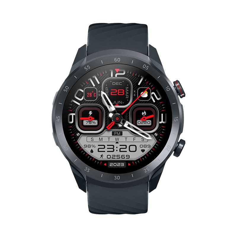 Mibro Smart Watch A2 (Black) - 1.39" HD Display, Bluetooth Calling, 10 Day Battery Life, 2ATM Waterproof, 70 Sports Modes, Heart Rate Monitoring, Sporty Look