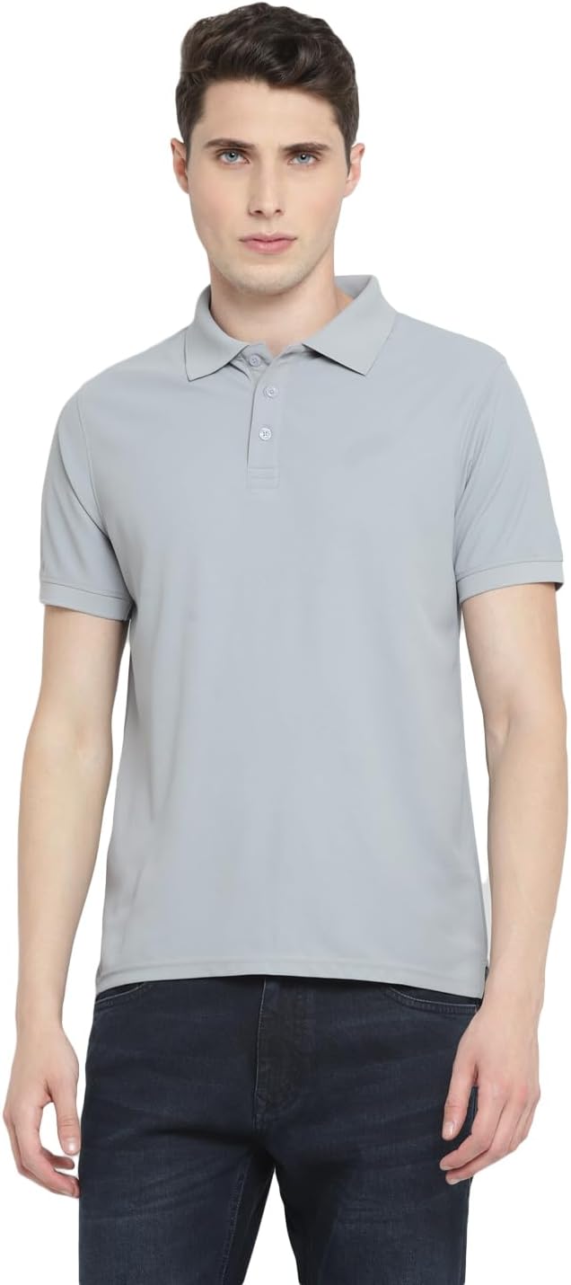 Deniklo Men's Solid Regular fit Polo Shirt