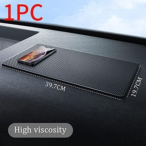 Anti-Slip Car Dash Sticky Pad Heat Resistant Non-Slip Mat Dashboard Silicone Cell Phone Holder Magic Mat Adhesive Storage Pads Can Be Placed Mobile Phone Glasses Car Accessories (27x15cm)