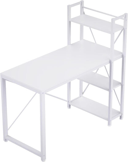 Mahmayi Renewed Modern Stylish Workstation Computer Desk for Home, Office, Living Room - Study Table - Office Furniture - 120 x 60CM - White