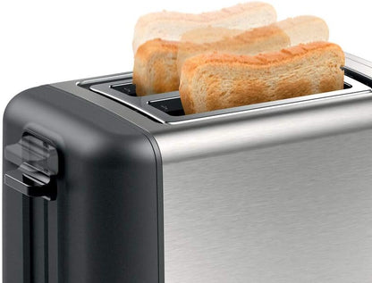 Bosch DesignLine Stainless Steel Toaster, Two Slice - Silver, TAT3P420GB