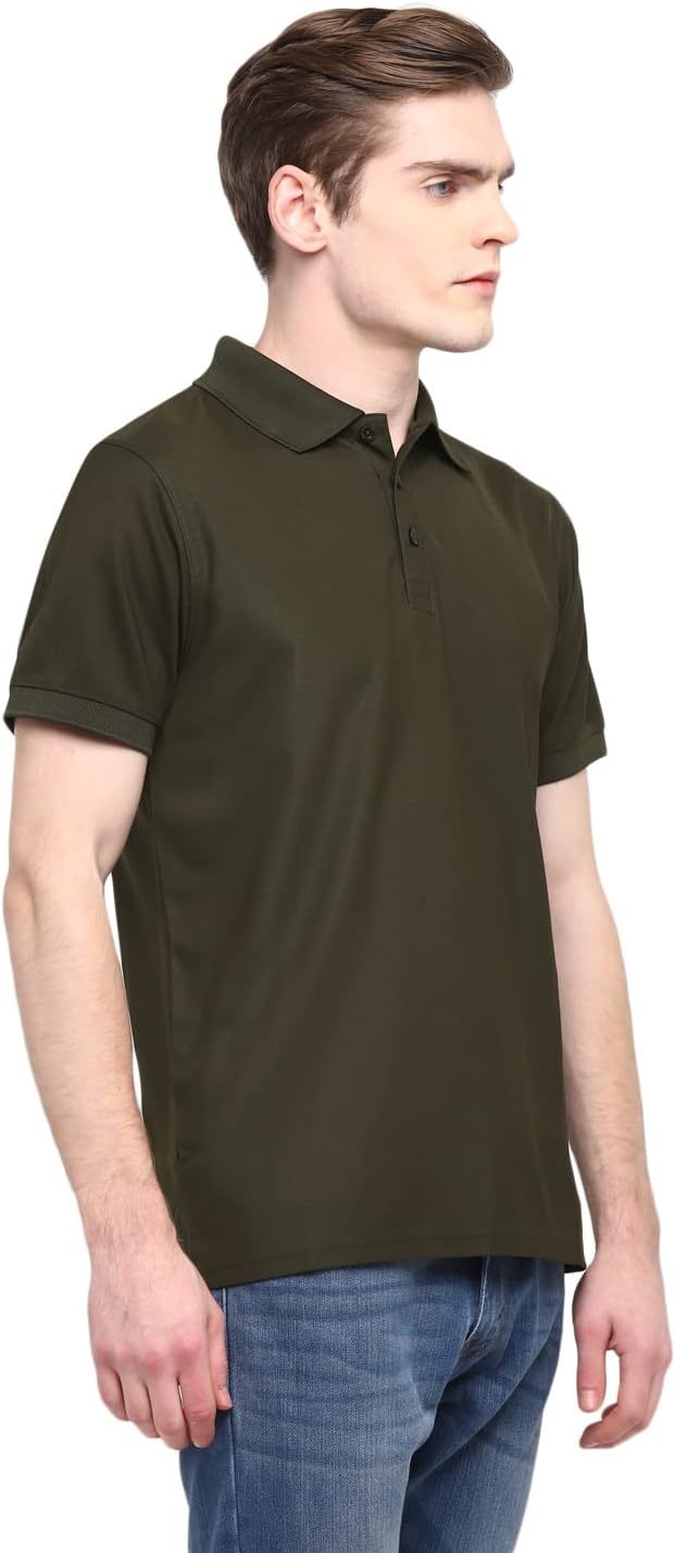 Deniklo Men's Solid Regular fit Polo Shirt