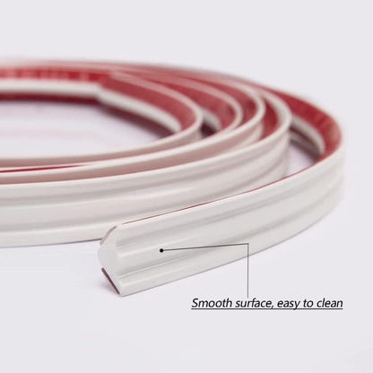 PVC Quadrant Trim,Skirting Board,Moulding Trim,Plastic Wall Corner Decoration Edging Strip Self Adhesive,Caulk Strip,Laminate Beading Anti-Mold Skirting Board,(5 Meters Long,27mm*20mm)